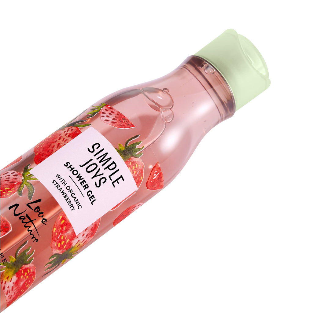 Simple Joys Shower Gel with Organic Strawberry Love Nature